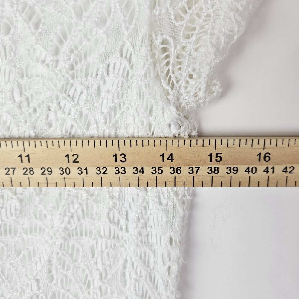 Tommy Bahama XS White Lace Crochet Maxi Dress SS Beach Resort Party Coastal Glam - Picture 9 of 11